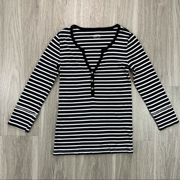 J. Crew Tops - J.Crew Perfect T- Black and White